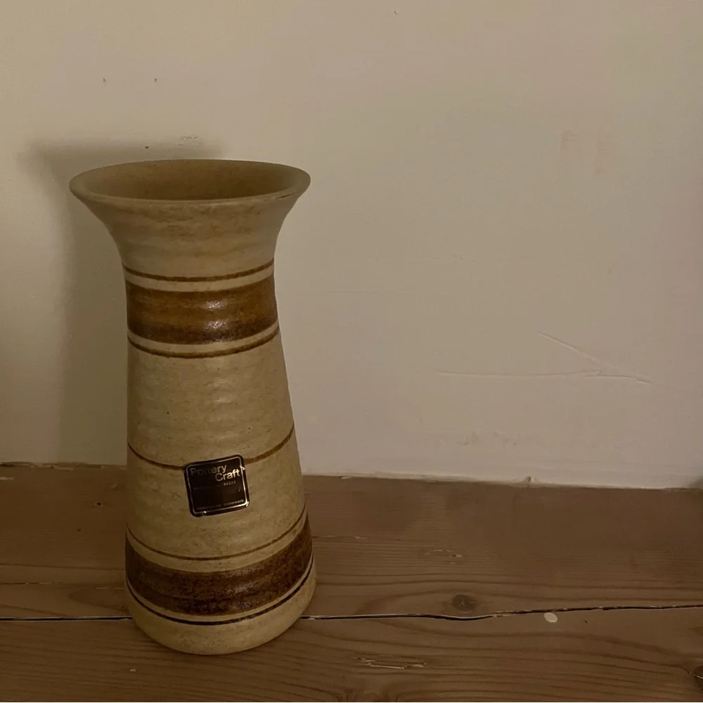 Vintage POTTERY CRAFT USA Stoneware VASE 8.5